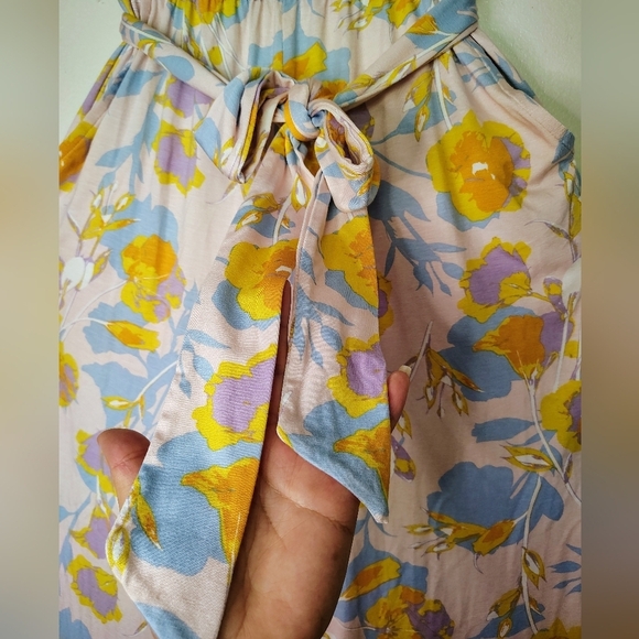 Rachel Pally strapless jumpsuit,pink With yellow flowers,pockets,modal,sz XS. - Picture 5 of 16